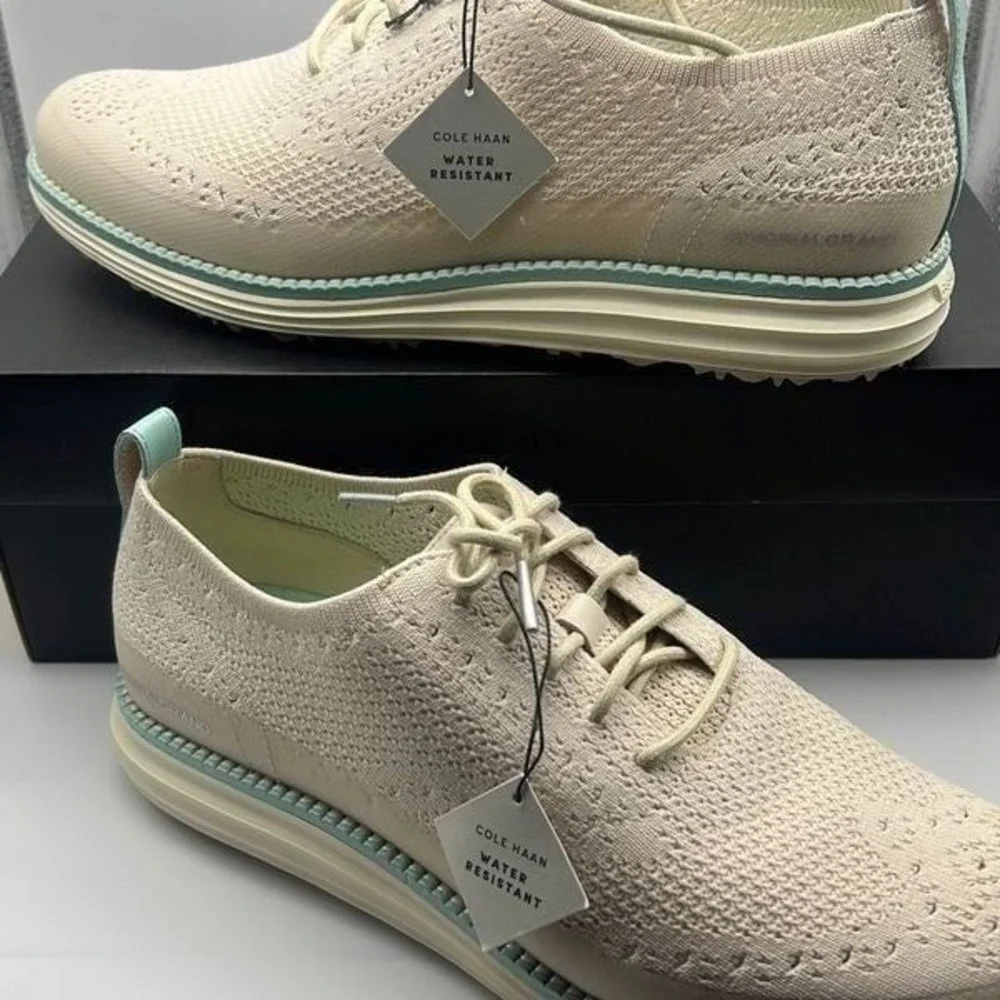 Cole Haan Original Grand Stitchlite Oxford Spike less Golf‎ Shoes NWB women 9.5
